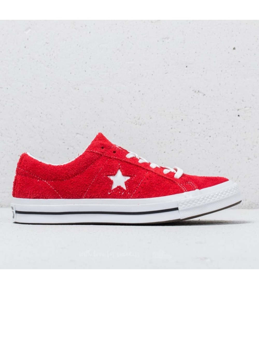 CONVERSE ONE STAR OX  beautiful red color. Size 12 - Picture 2 of 9